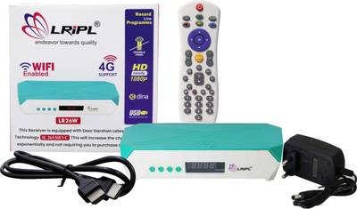 LRIPL LR26W HD MPEG-4 Set Top Box for Free to Air Channels with Inbuilt WiFi Media Streaming Device