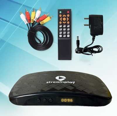 STREAM PLAY DTH MPEG-2 DD Free Dish Digital Set Top Box Receiver Free To Air Media Streaming Device(Black)
