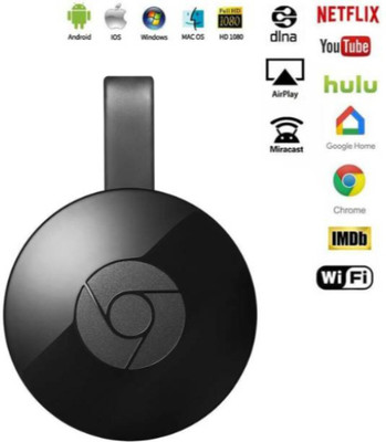 YAROH VKA26_AJ71-Chrome cast WiFi HDMI Dongle & Wireless Display for TV Media Streaming Device(Black)