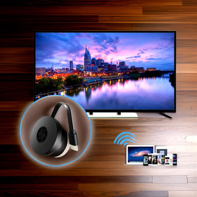 YAROH Smart Streaming: Chromecast HDMI Dongle for Wireless Media Playback V24 Media Streaming Device(Black)