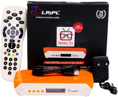 LRIPL LR29DT MPEG-4 Full HD Set Top Box Work without Dish Media Streaming Device(Orange)