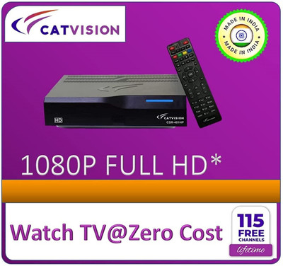 Catvision FreeDish Set Top Box Non Wifi Media Streaming Device(Black)