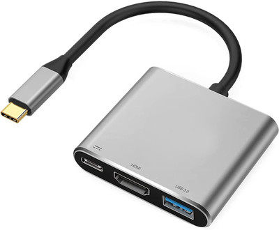 Etzin 3 in Type C to HDMI Adapter Converter(EPL-221TC-001) Media Streaming Device(Grey)