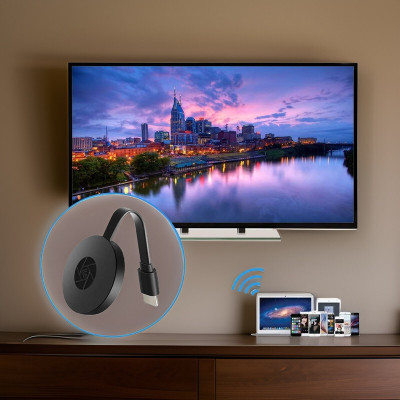 FRONY Y76_Chromecast Wireless Media Streaming: Chrome Cast HDMI Dongle Media Streaming Device(Black)