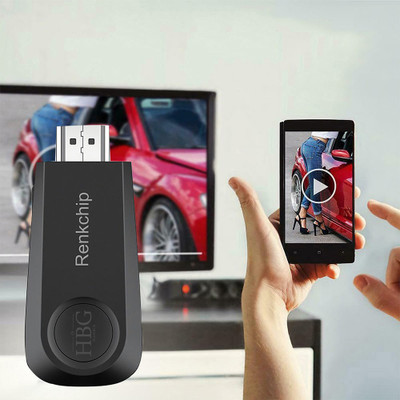 HumBiG ™E10 Wireless Display Receiver Wireless Pusher 1080P WiFi Media Streaming Device(Black)