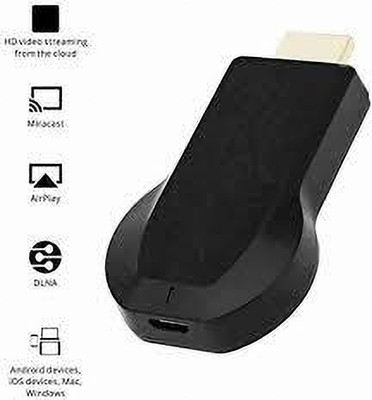 TECHEL Anykast Wireless WiFi Display Media (Black) awq12 Media Streaming Device(Black)