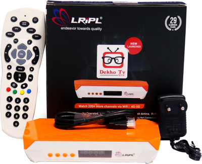 LRIPL HD MPEG-4 Set Top Box | Inbuilt Wifi Watch TV Channels Without Dish Antenna Media Streaming Device(Orange)