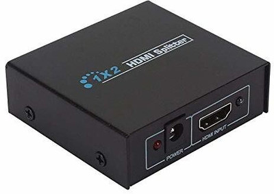 TERABYTE 1x2 HDMI Splitter 2 Ports, HDMI Splitter 1 in 2 Out, Supports 3D 4K x 2K @30HZ Full HD 1080P, Support For TVs or Multi Monitor Adapter at Same Time Media Streaming Device(Black)