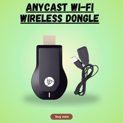 Clairbell AnyCast Wi-Fi Wireless Display Dongle Wireless HDMI Screen Mirroring AdaptorR453 Media Streaming Device(Black)