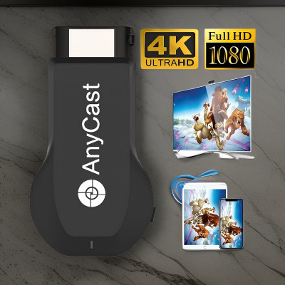 YAROH H21_Anycast Ultra HD Wireless Miracast HDMI Dongle for Screen Mirroring Media Streaming Device(Black)