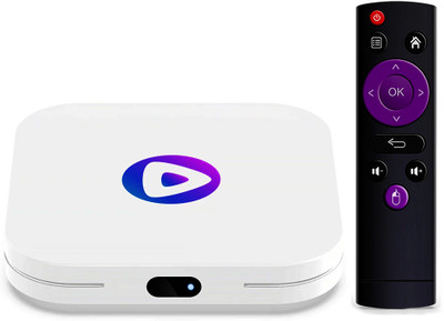 Profitech Communication H96 MAX M1 RK3528 Android 13 TV OS 4GB RAM 64GB ROM BT 4 Dual Band WiFi 4K Media Streaming Device White 