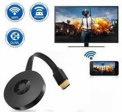 4uonly KhromeKast WiFi HDMI Dongle & Wireless Display for TV Media MNK15 Media Streaming Device(Black)
