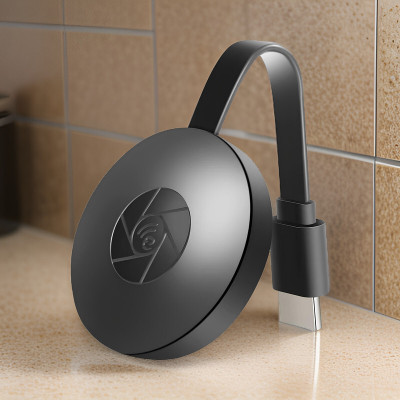GUGGU P48_Chromecast Wireless Media Streaming: Chrome Cast HDMI Dongle Media Streaming Device(Black)