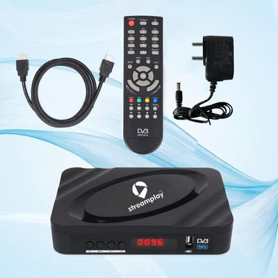 STREAM PLAY FULL HD FREE TO AIR MPEG-4 SET TOP BOX DIRECT TO HOME DIGITAL SATELLITE RECEIVER Media Streaming Device(Black)