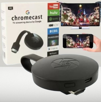 jorugo A155 Chromecast Ultra Wireless Device For Streaming to TV Media Streaming Device(Black)