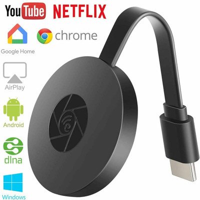 SYARA PQV_146L Chrome cast WiFi HDMI Dongle & Wireless Display for TV Media Streaming Device(Black)