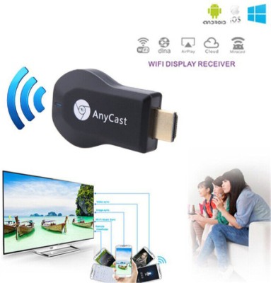 YAROH VMQ-4K HD Wireless HDMI Display Adapter Anycast WiFi Miracast Dongle TV Cast & Media Streaming Device(Black)