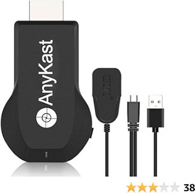 ENMORA Anykast Wireless WiFi Display Adapter Media Device (Black) jko10 Media Streaming Device(Black)