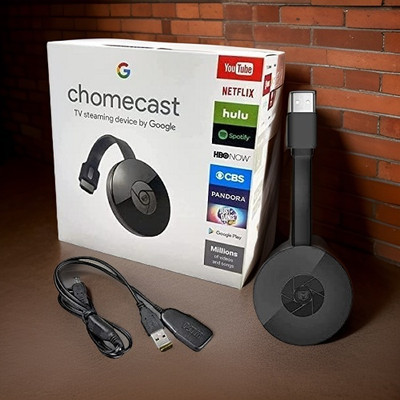 Clairbell J27_Chromecast Wireless Media Streaming: Chrome Cast HDMI Dongle Media Streaming Device(Black)