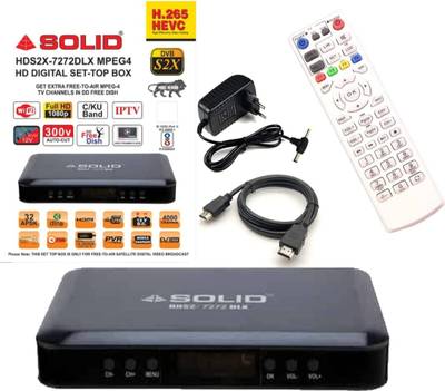 Solid HDS2X-7272DLX DVB-S2X H.265 HD FTA Set Top Box Get Extra TV Channels Media Streaming Device