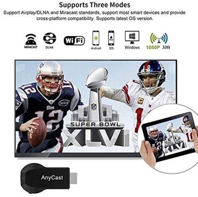 GUGGU TAR_170_Anycast Wireless WiFi 1080P HDMI Display TV Dongle Receiver Black Media Streaming Device(Black)