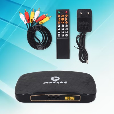 STREAM PLUS DTH MPEG-2 DD Free Dish Digital Set Top Box Receiver Free To Air Model No.2424 Media Streaming Device(Black)