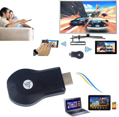 TULUA M9 Best Anycast Wireless WiFi 1080P HDMI Display TV Dongle Anycast Plus Receiver Media Streaming Device(Black)