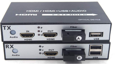 Etzin USB2.0 HDMI Extenders with KVM HDMI Over Single Fiber Optic EPL-988H Media Streaming Device(Black)