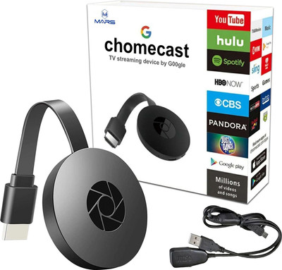 VELOGK ChromeCast Portable Wireless Wi-Fi Display Dongle TV Media Streaming Device(Black)