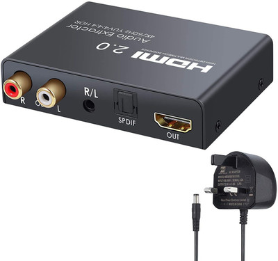 Etzin 2.0 AUDIO EXTRACTOR 4K Audio Converter Adapter(EPL-464H) Media Streaming Device(Black)