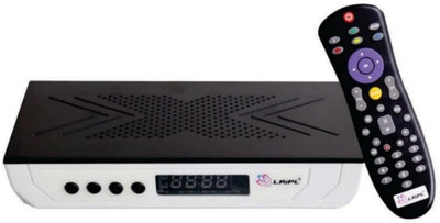LRIPL HD MPEG-4 DD Free Dish Set Top Box |USB & HDMI Port| 120+ Lifetime Free Channels Media Streaming Device(LR777 White Black)