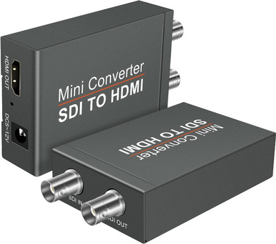 microware SDI to HDMI Video Mini Converter with Audio Embedder, SDI to HDMI Adapter Media Streaming Device(Black)