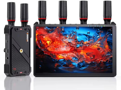 Etzin 5G 400M Wireless Transmission System Dual HDMI Video Transmitter and Receiver Media Streaming Device(Black)
