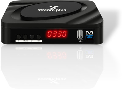 DD Streamplus MPEG4 HD Free DTH Set Top Box Recording USB 4G Smart Media Streaming Device(Black)