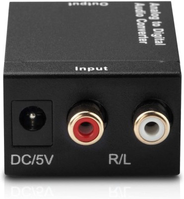 Etzin RCA Analog to Digital Optical Toslink Coaxial Audio Converter Adapter EPL-518H Media Streaming Device(Black)