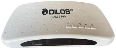 dilos HDS2-5490 Free-To-Air Full HD DVB-S2 Set-Top Box Media Streaming Device(White)