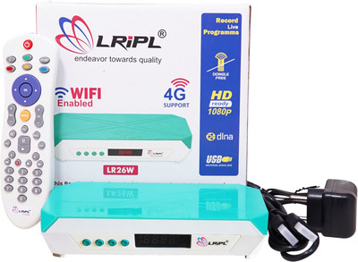 LRIPL Free Channels SET TOP BOX HD 1080P LR26W Media Streaming Device(White)