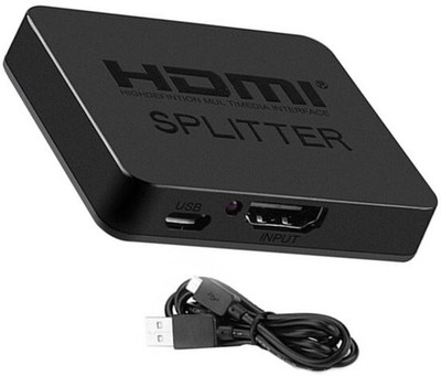 Tobo HDMI Splitter 1 x 2, 1 Input 2 Output HDMI Amplifier Switcher Box Hub Support Media Streaming Device(Black)