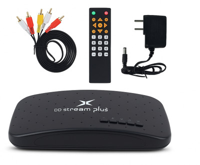 DD Streamplus MPEG 2 Free to Air DTH BOX (digital Satellite receiver) 150+ channels Media Streaming Device(Black) DD Streamplus MPEG 2 Free to Air DTH BOX (digital Satellite receiver) 150+ channels Media Streaming Device(Black)