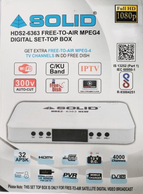 Solid New Mpeg-4 HD -6363 Set-Top-Box for Free to Air Channel Media Streaming Device(White)