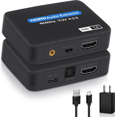 Etzin 4K@60Hz HDMI to HDMI + Optical Toslink SPDIF + 3.5mm Audio Output (EPL-876H) Media Streaming Device(Black) Etzin 4K@60Hz HDMI to HDMI + Optical Toslink SPDIF + 3.5mm Audio Output (EPL-876H) Media Streaming Device(Black)