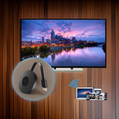 YAROH P54_Chromecast Wireless Media Streaming: Chrome Cast HDMI Dongle Media Streaming Device(Black)