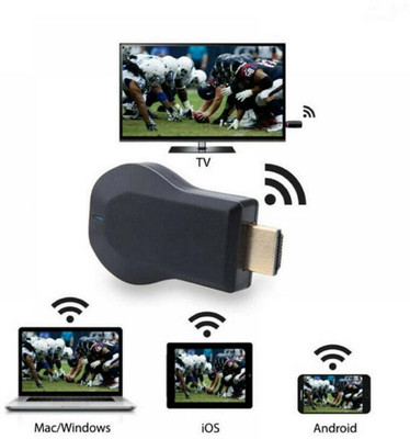 ENMORA ANYKAST WiFi Display Dongle Device BGT9 Media (Black) bhu36 Media Streaming Device(Black)