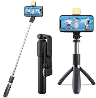 GUGGU Bluetooth Selfie Stick(Black, Remote Included)