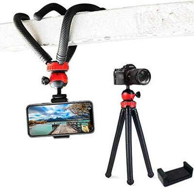 TECHEL Bluetooth Selfie Stick(Red, Remote Included)