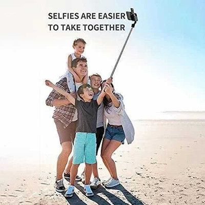 EVAAENTERPRISES L16 Wireless Bluetooth Selfie Stick Bluetooth Selfie Stick(Black, Remote Included)