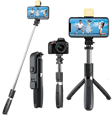 Rhobos Bluetooth Selfie Stick(Multicolor, Remote Included)