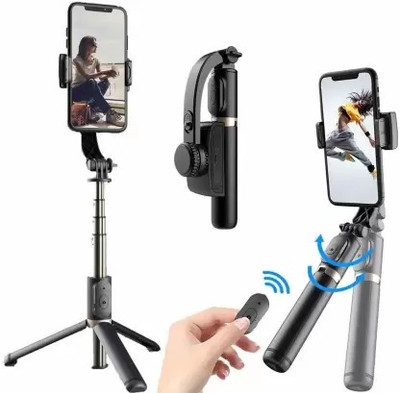 TECHGEAR Bluetooth Selfie Stick(Black, Remote Included)