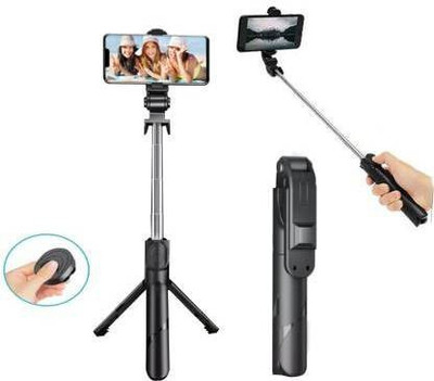GLATOXI Bluetooth Selfie Stick(Black, Remote Included)