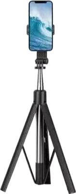 YCHROZE Y17 Selfie Stick Tripod expandable features Bluetooth Selfie Stick(Black, Remote Included)
